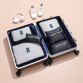 Kuber Industries Pack of 6 Travel Luggage Bag | Toiletry Bag for Jewellery-Watches-Bracelets | Multi-Purpose Storage Bag with Handle | Travel Utility Storage Pouches | LYN16-NVY | Navy Blue